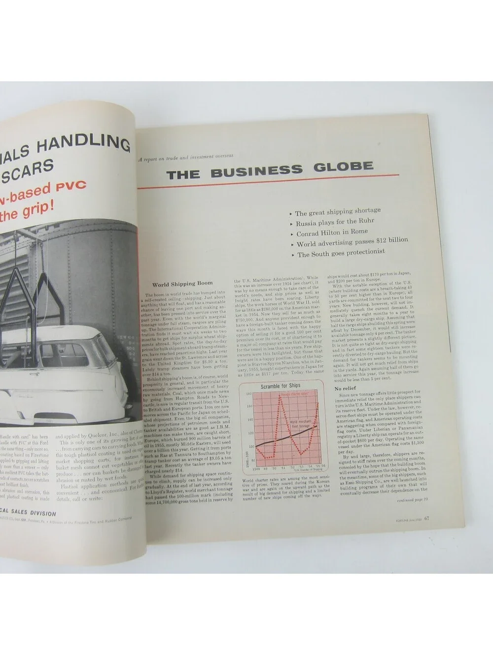 Vintage FORTUNE Magazine June 1956 Ford, Oldsmobile, Mack, Buick, Lincoln, GM Ad